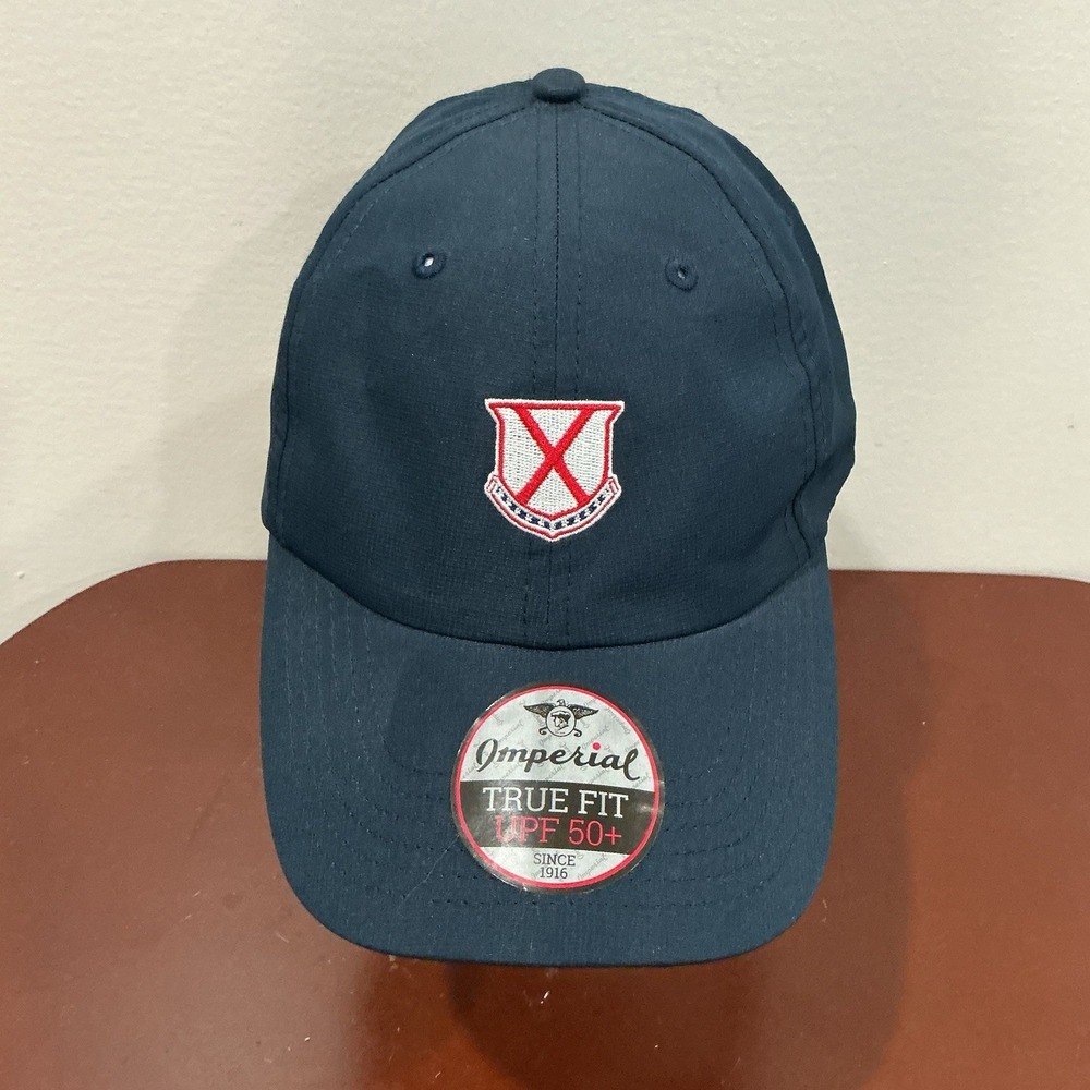 Old Row Golf Hat Embroidered Crest Navy Blue Adjustable Cap NWT‎ Preppy